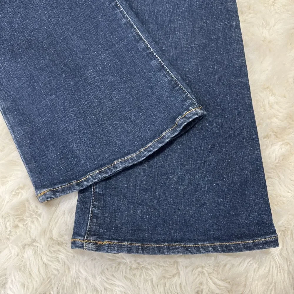 Frame Le Crop Mini Boot Sidewinder Jeans 24 (23x26.5) Dark Blue Stretch Womens - Picture 7 of 11